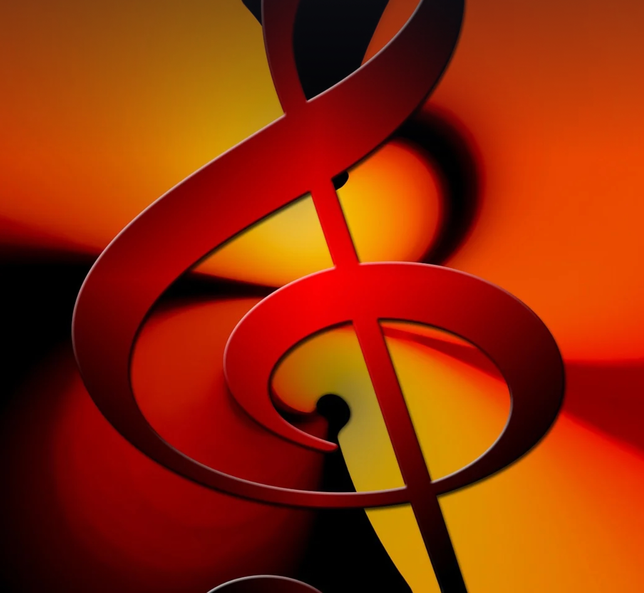 Afbeelding van een muzieksleutel